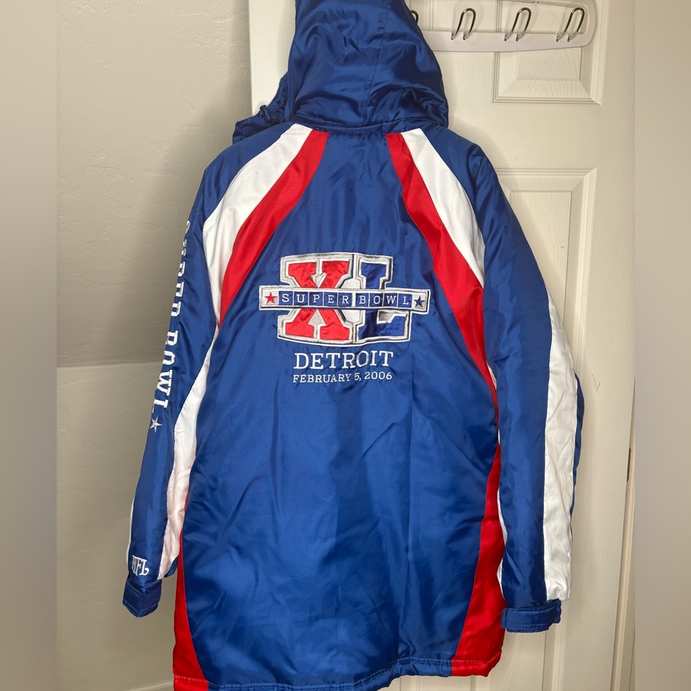 Vintage Super Bowl XL Parka Long Jacket